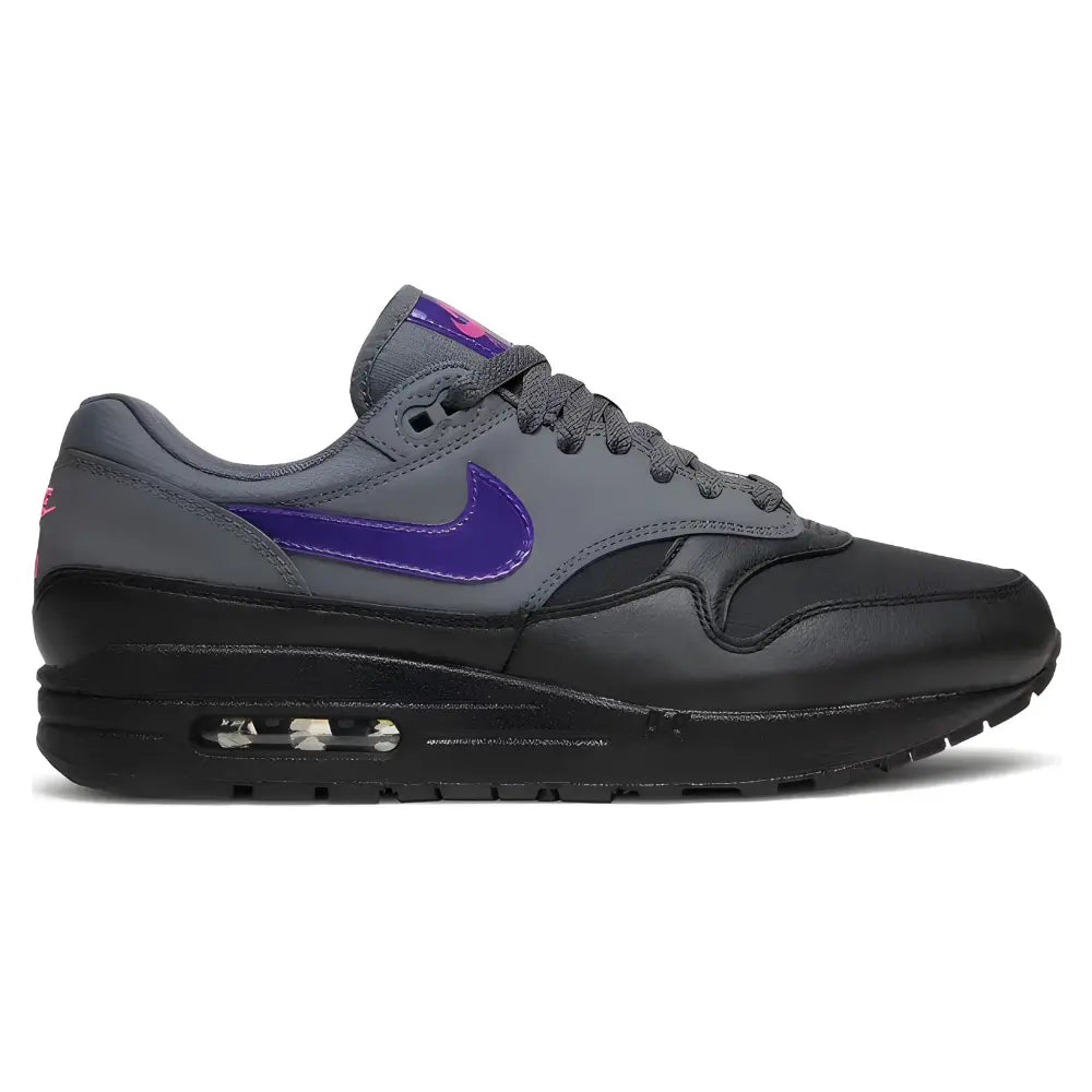 Air max 1 dark grey deals fierce purple