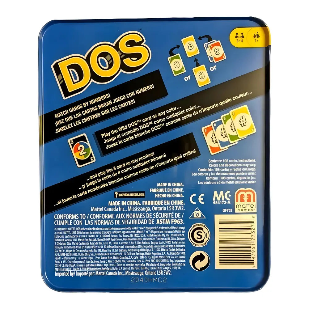 Dos Card Game Tin 4