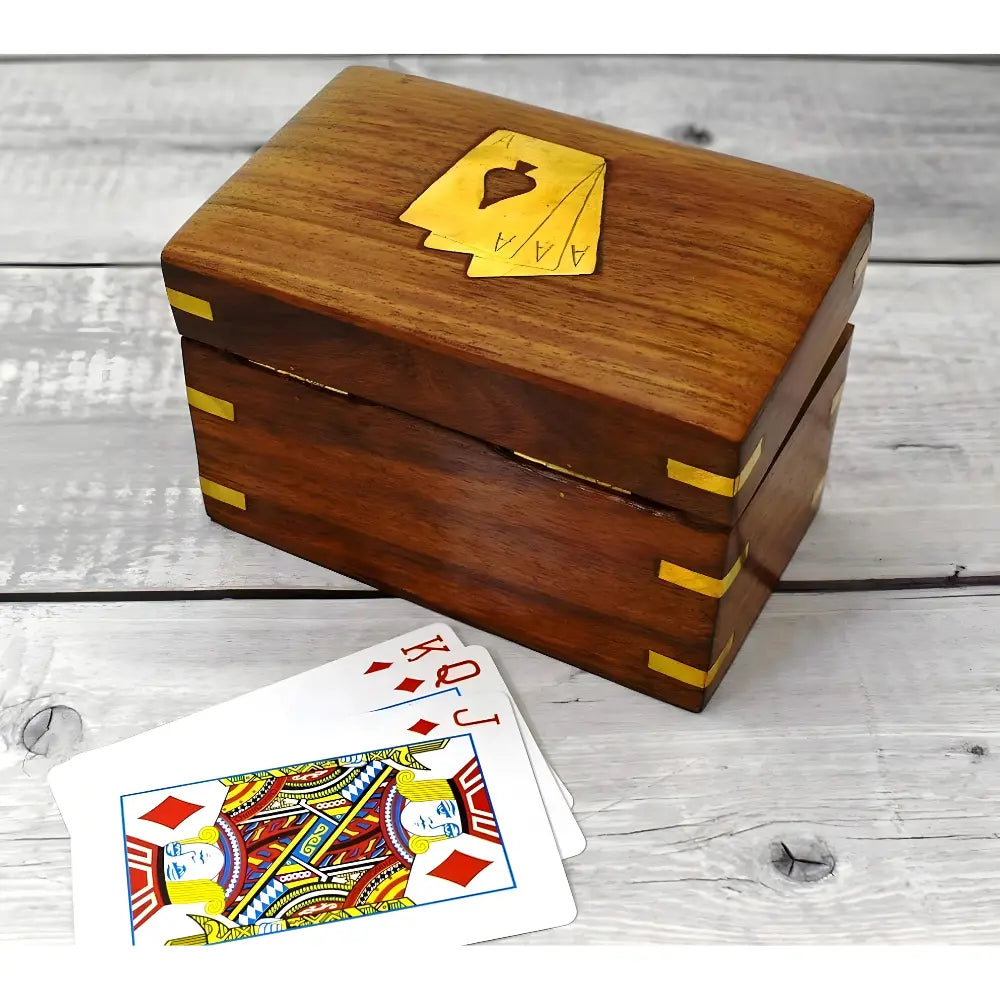 Handmade Wooden Card Box 2 Decks 5