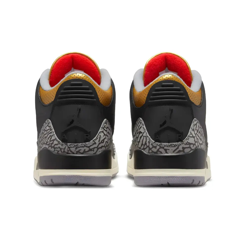 Jordan 3 Retro Black Cement Gold JORDAN