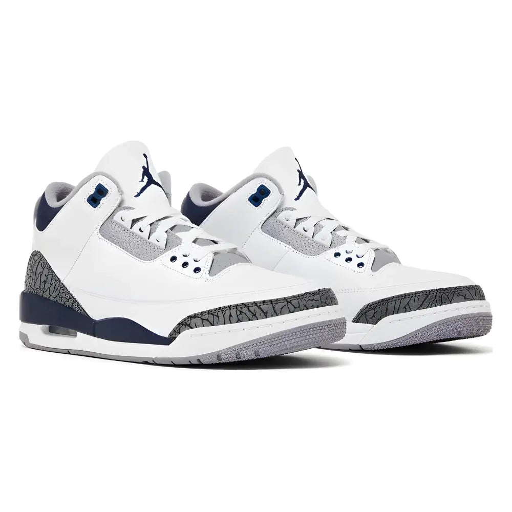 Jordan 3 Retro Midnight Navy, Cement Grey & Black 3