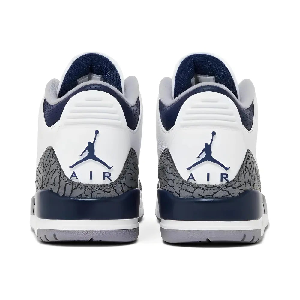 Jordan 3 Retro Midnight Navy, Cement Grey & Black 4