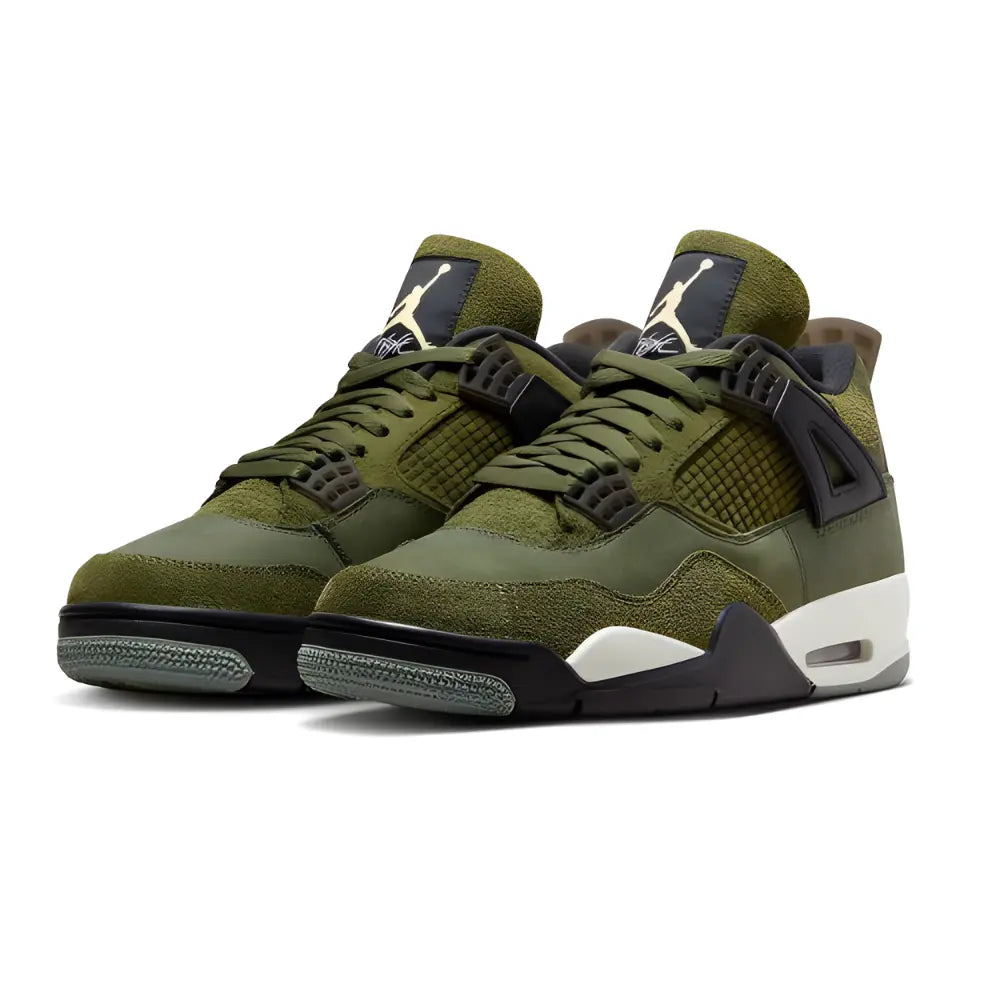 Jordan 4 Retro Medium Olive And Pale Vanilla 3