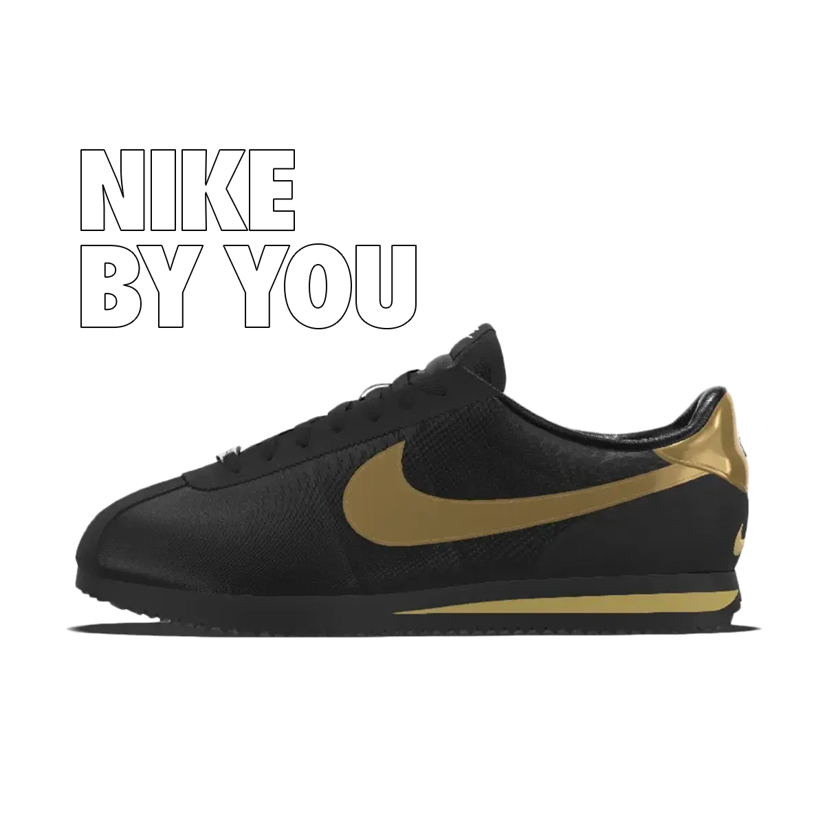 Nike Cortez By You Black And Gold NIKE