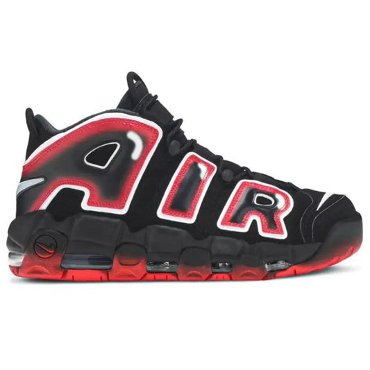 Nike Air More Uptempo Black White Laser Crimson NIKE
