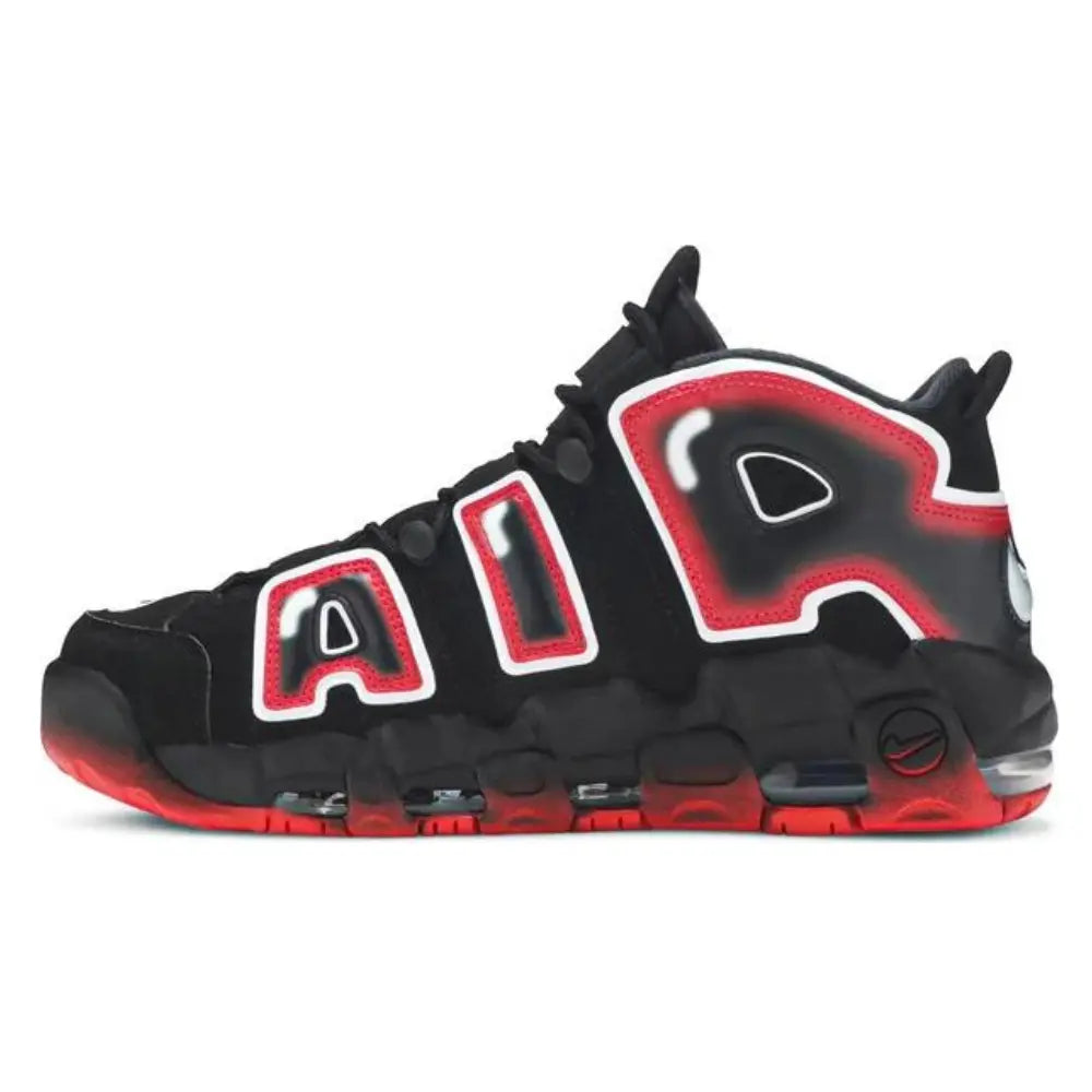 Nike Air More Uptempo Black White Laser Crimson NIKE