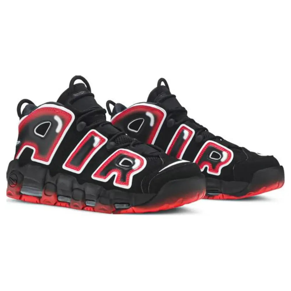 Nike Air More Uptempo Black White Laser Crimson NIKE