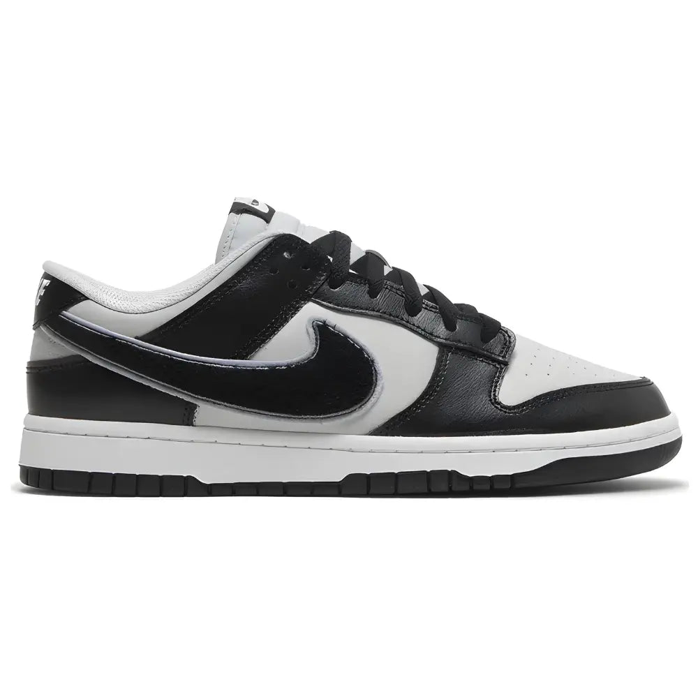 Nike Dunk Low Chenille Swoosh Black Grey 1