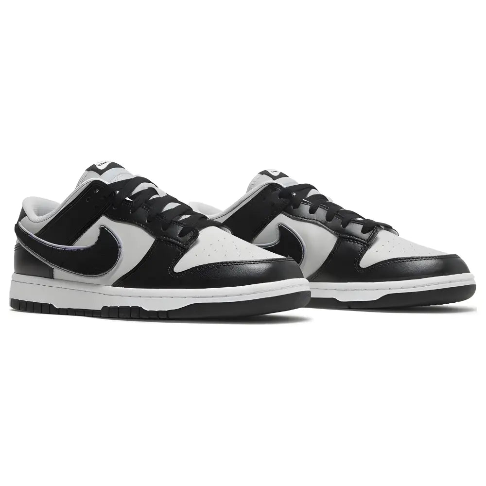 Nike Dunk Low Chenille Swoosh Black Grey 3