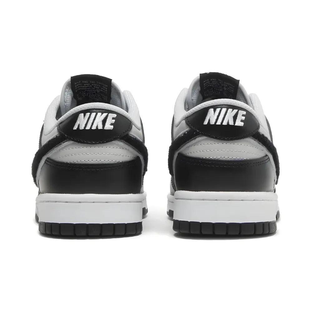 Nike Dunk Low Chenille Swoosh Black Grey 4