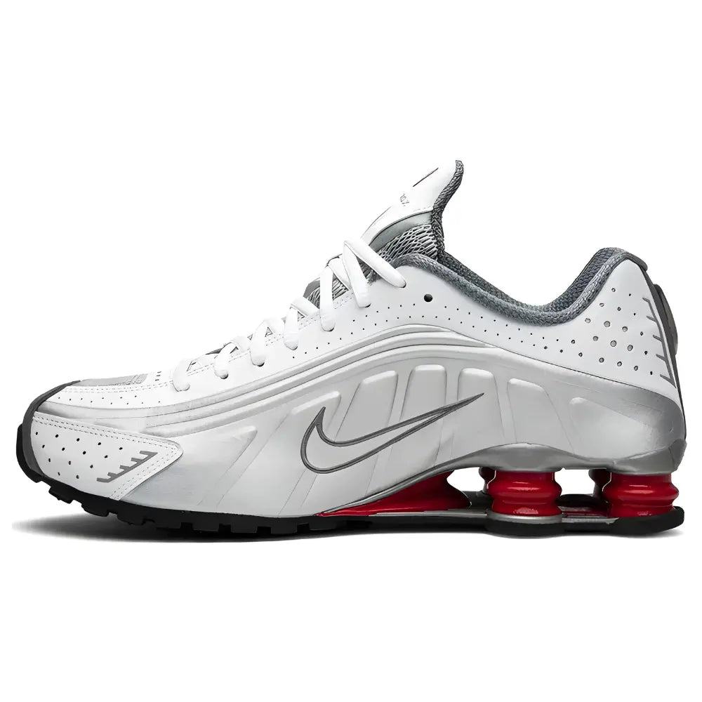 Nike Shox R4 Metallic Silver Comet Red (2018) NIKE