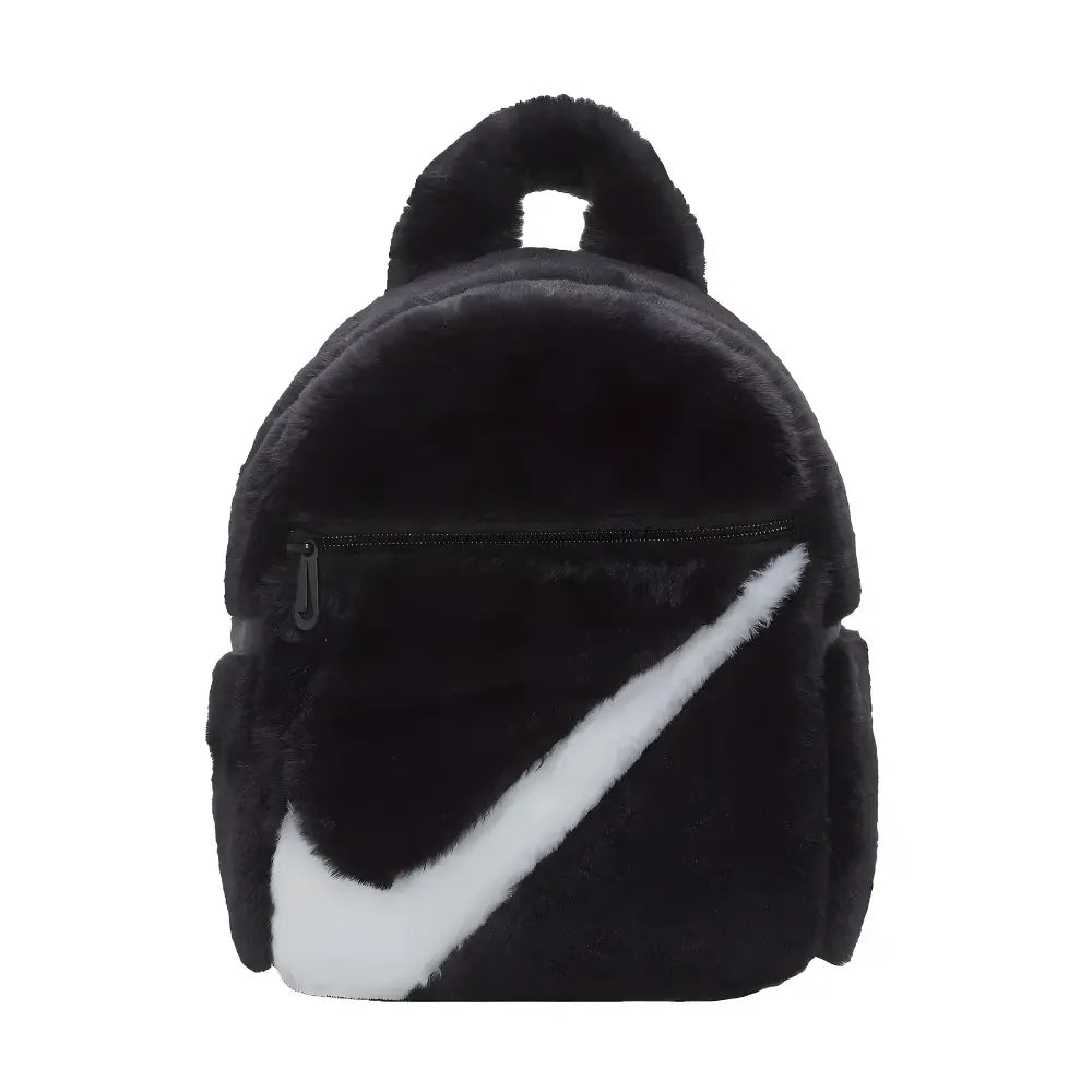 Nike Sportswear Futura 365 Faux Fur Mini Backpack (6l) Black White 1