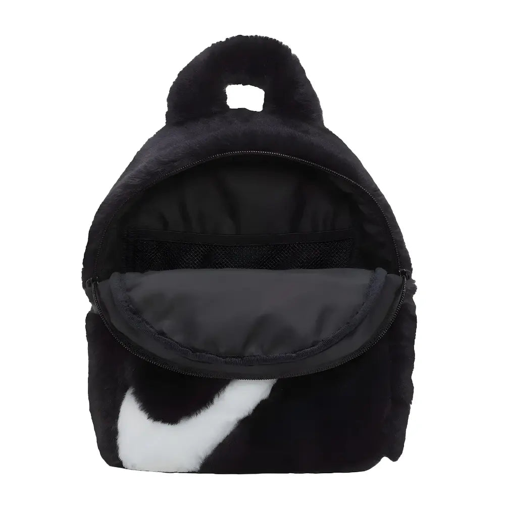 Nike Sportswear Futura 365 Faux Fur Mini Backpack (6l) Black White 3