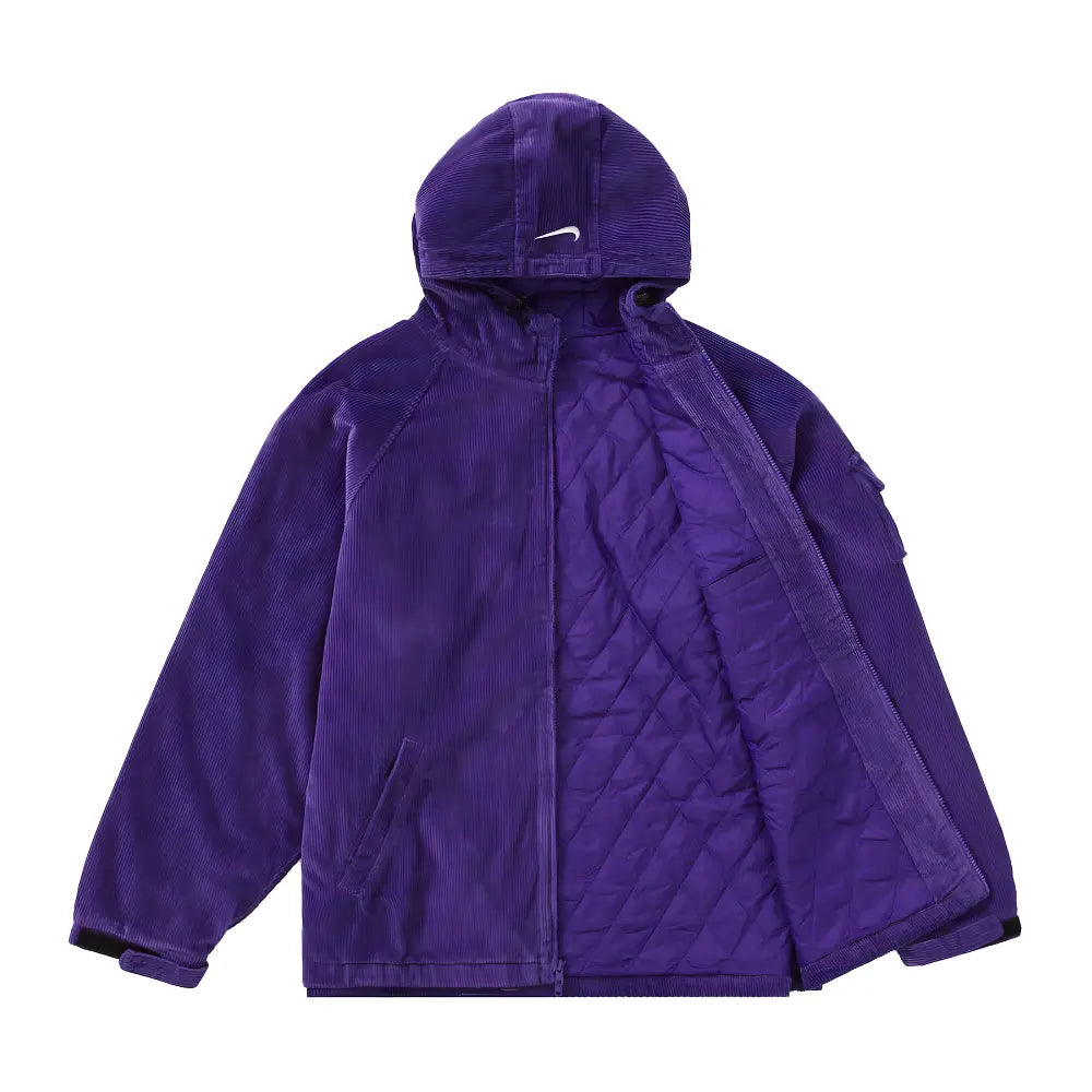 Nike X Supreme Arc Corduroy Hooded Jacket Purple 2