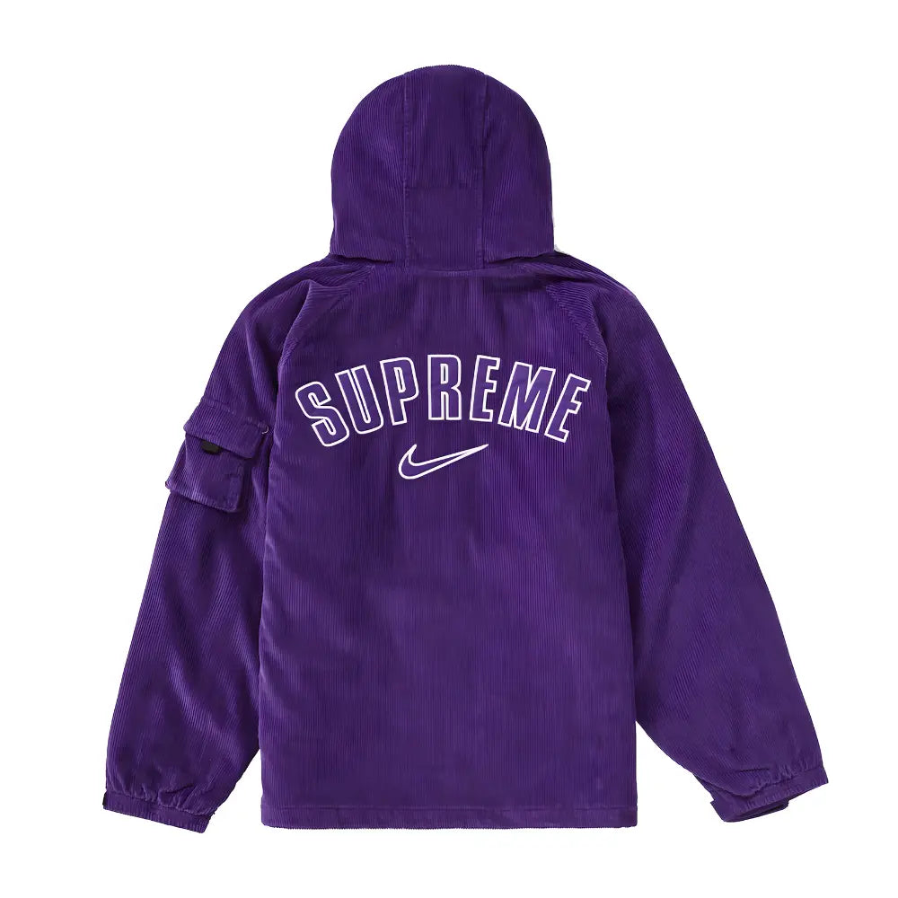 Nike X Supreme Arc Corduroy Hooded Jacket Purple 3