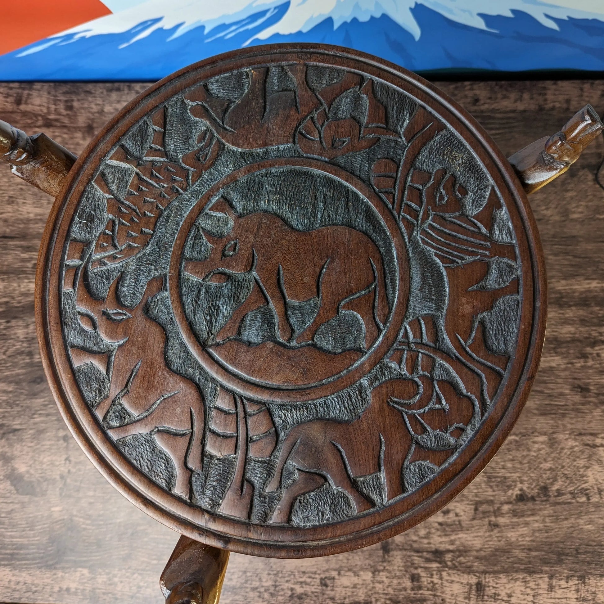 African Wooden Tripod Side Table Sole Full Of Soul