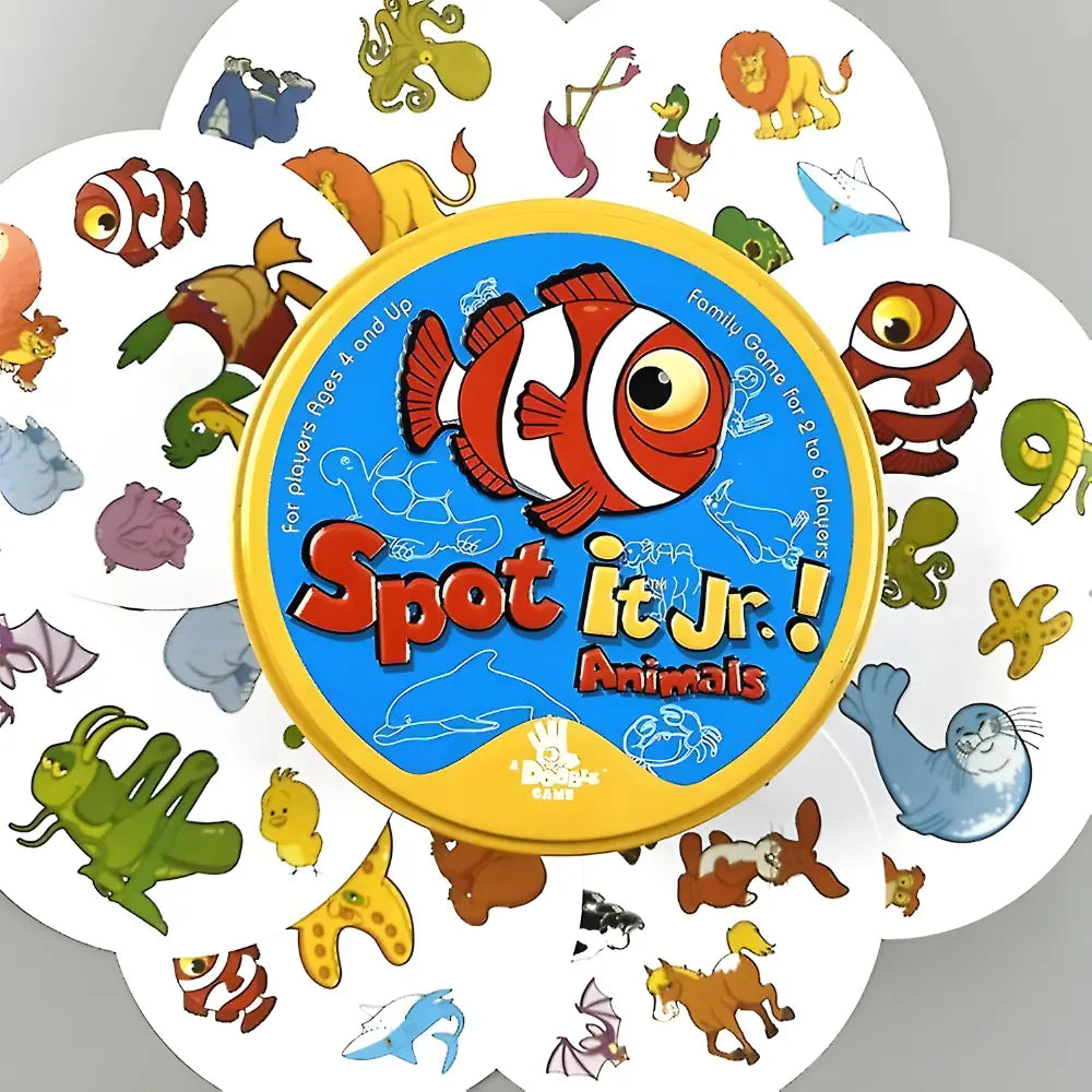 Spot It Jr Animals Card Games Tin 2