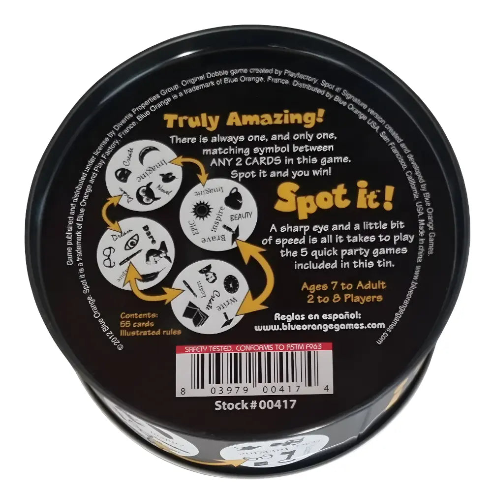 Spot It Signature Card Games Tin 3