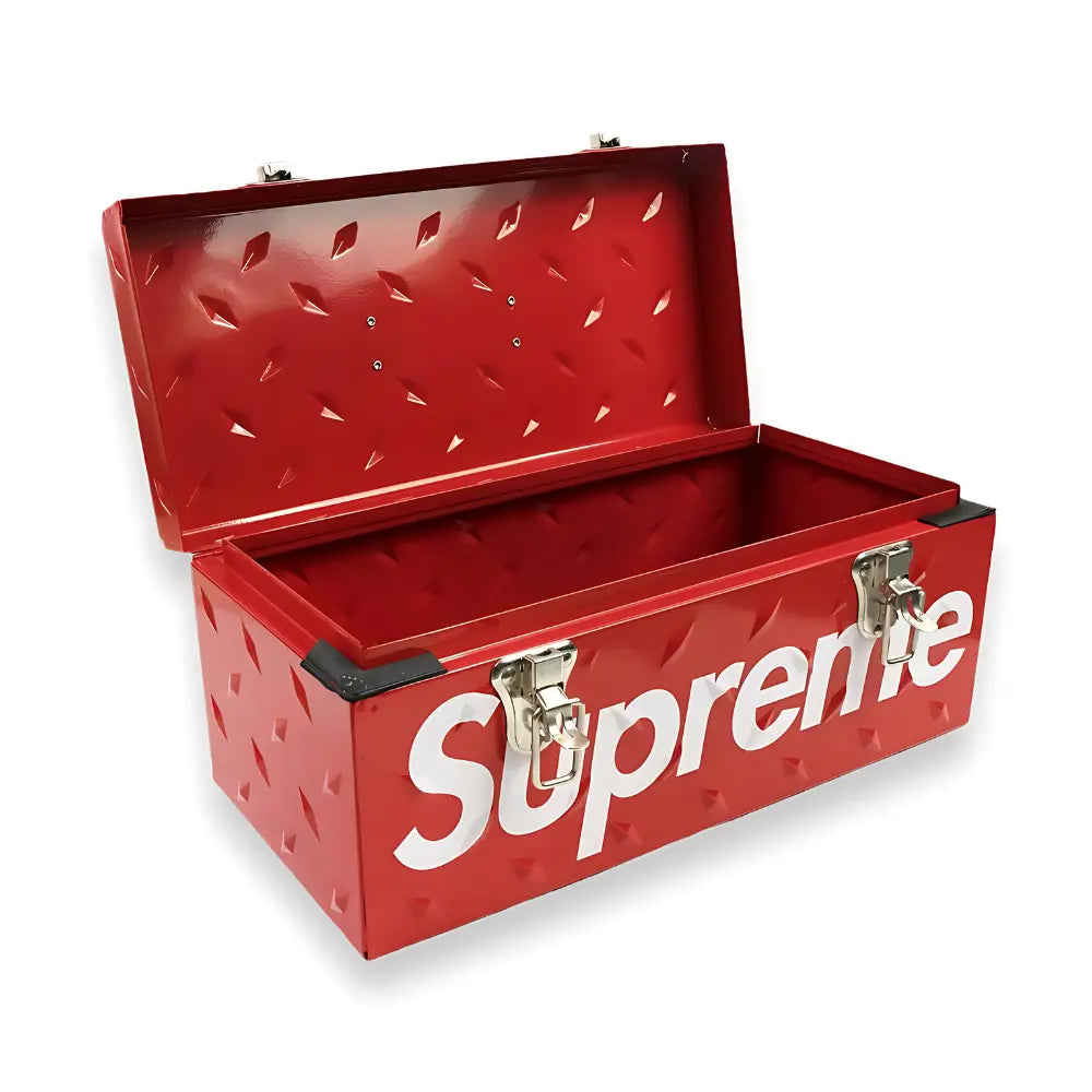 Supreme Diamond Plate Tool Box Red 2