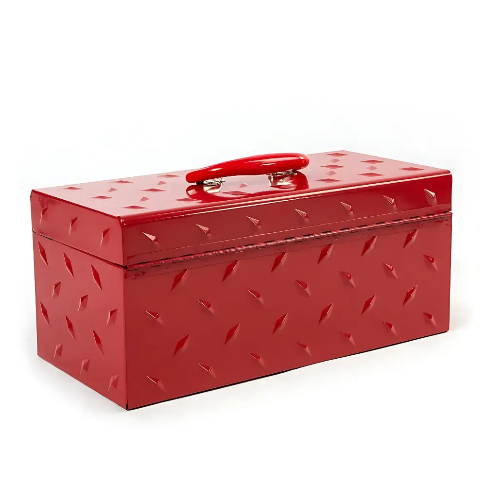 Supreme Diamond Plate Tool Box Red 3