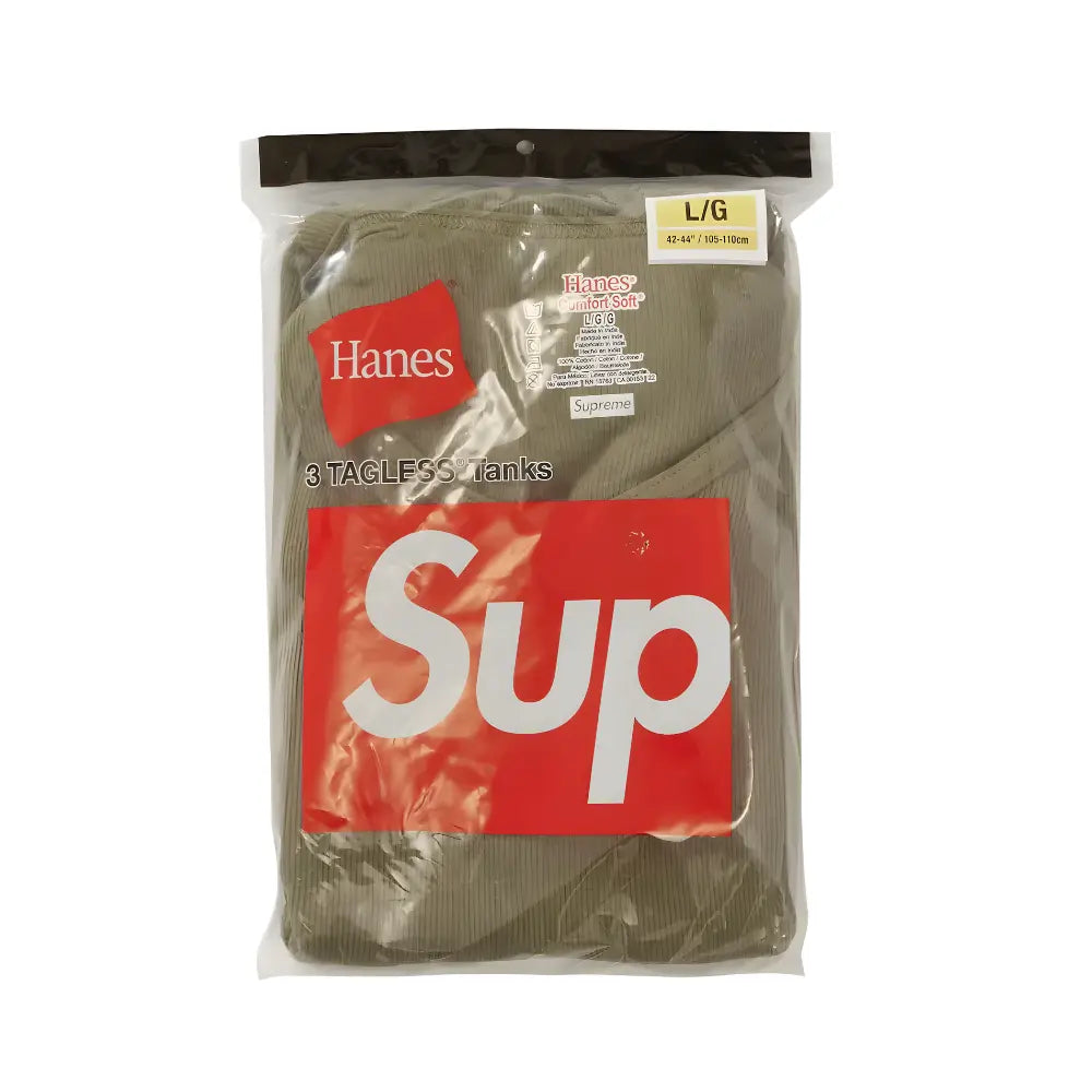 Supreme Hanes Tagless Tank Tops (3 Pack) Supreme