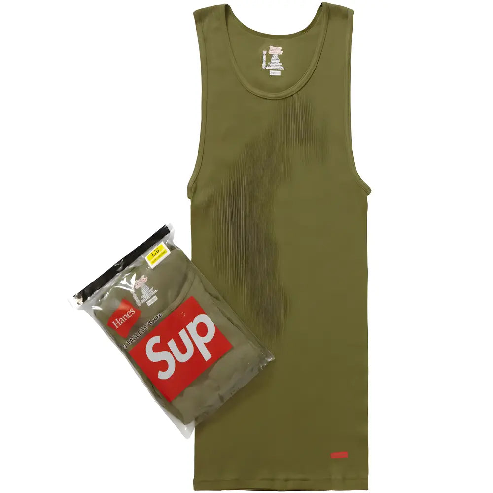 Supreme Hanes Tagless Tank Tops (3 Pack) Supreme