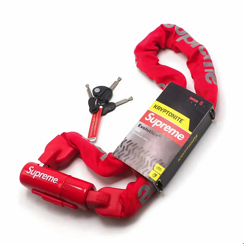 Supreme X Kryptonite Integrated Chain Lock Red Supreme