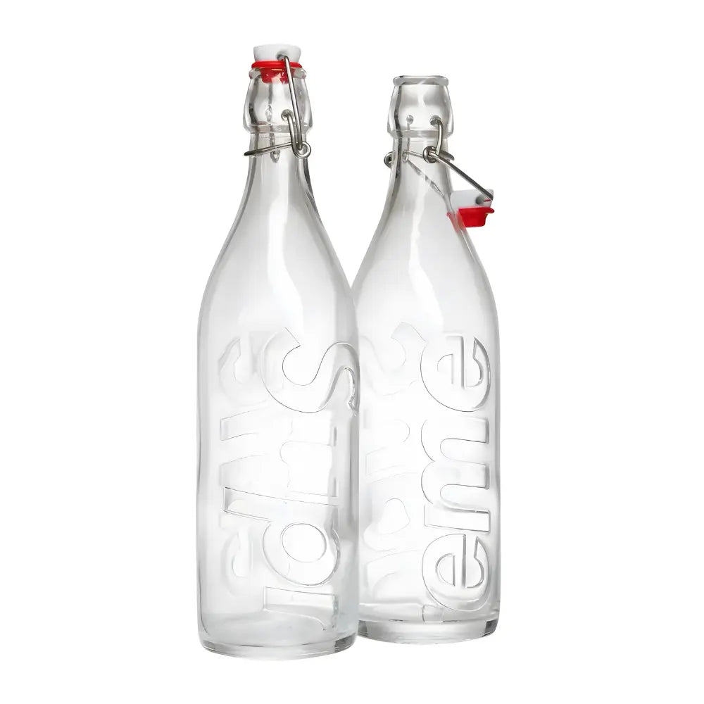 Supreme Swing Top Bottle 1.0L (Set of Two) Clear Supreme