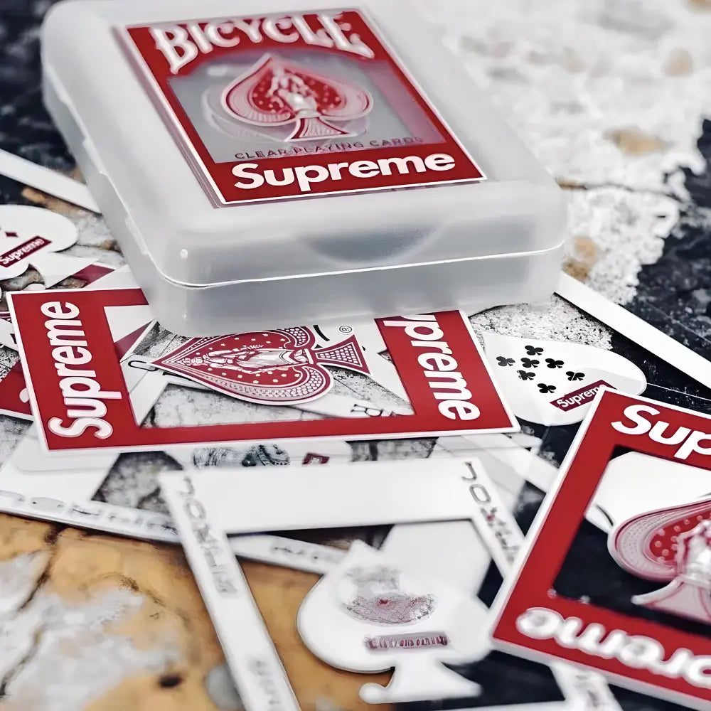 Supreme X Bicycle Clear Playing Cards 3