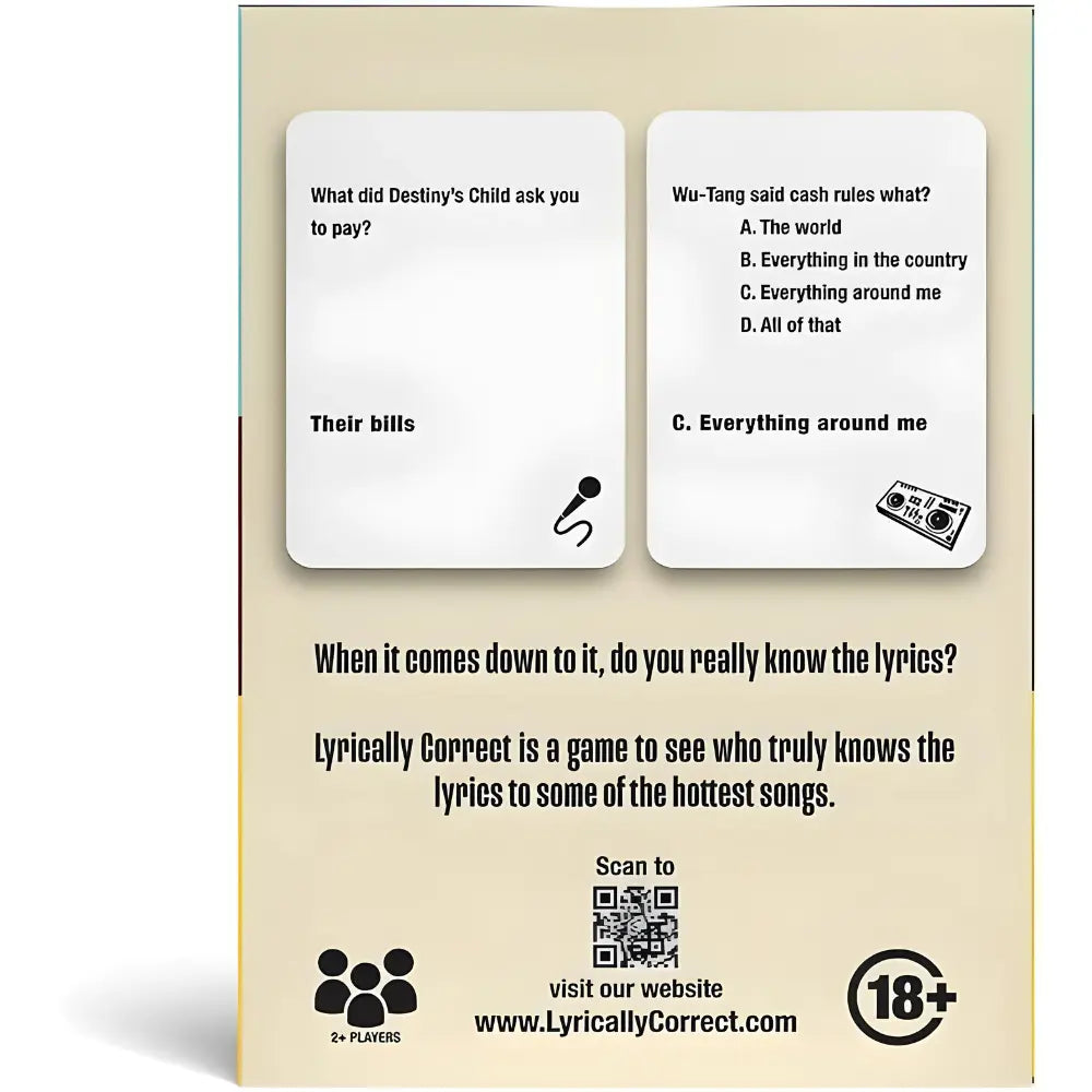 Typically Correct Music Trivia Game 90s & 2000s Hip Hop R&B Edition Sole Full Of Soul