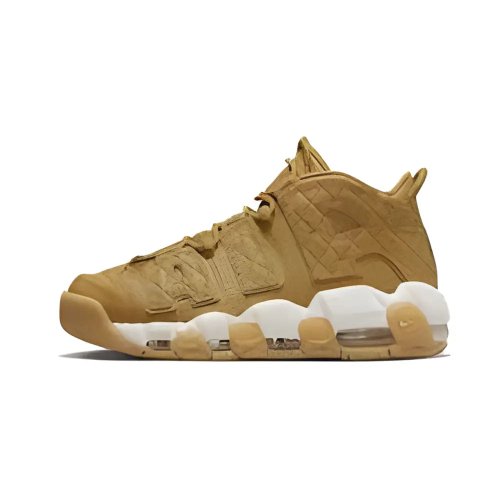 Nike Air More Uptempo Quilted Wheat Gum Light Brown - Main Image