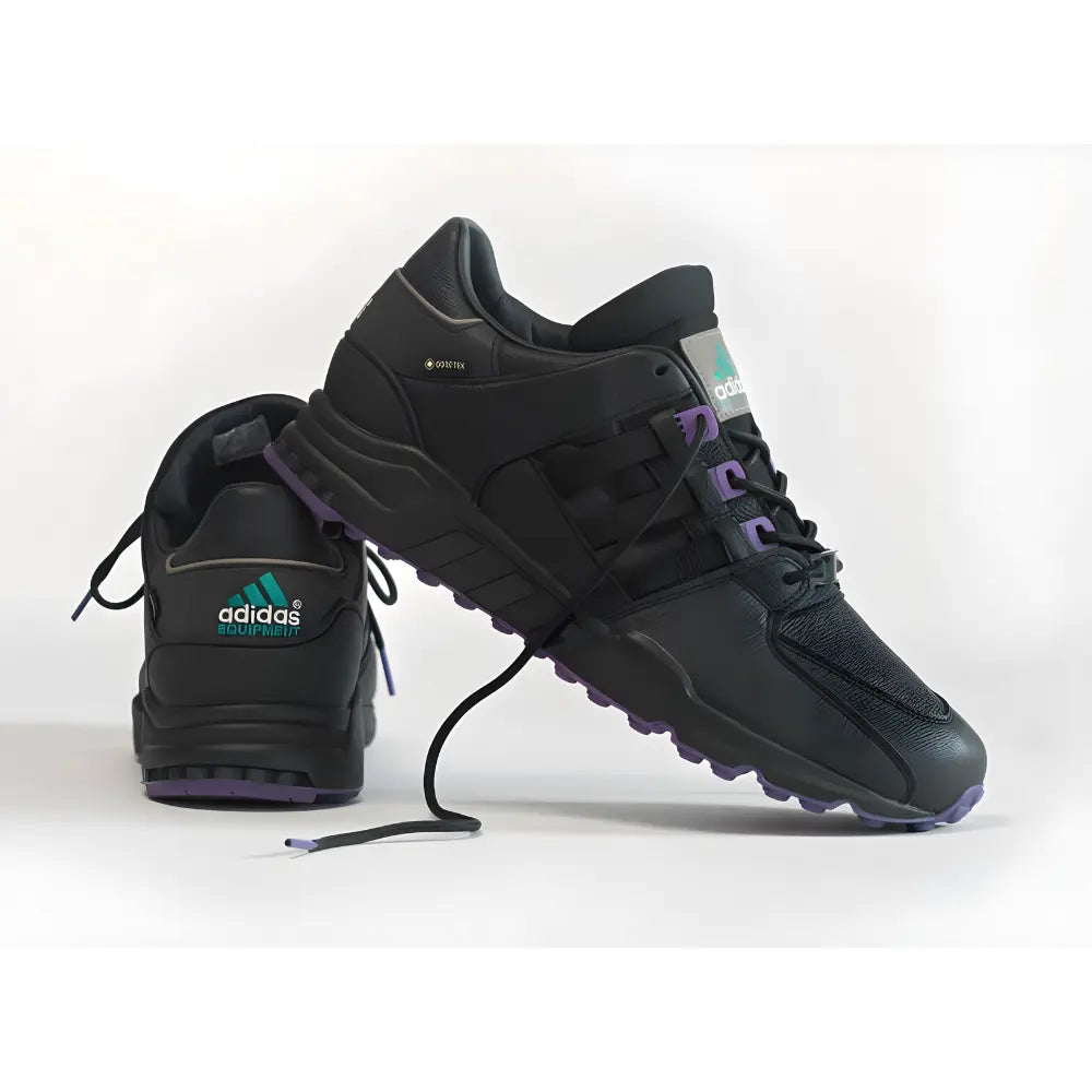 Adidas Eqt Support 93 Gore-Tex Core Black Purple sneakers - Side And Rear Image