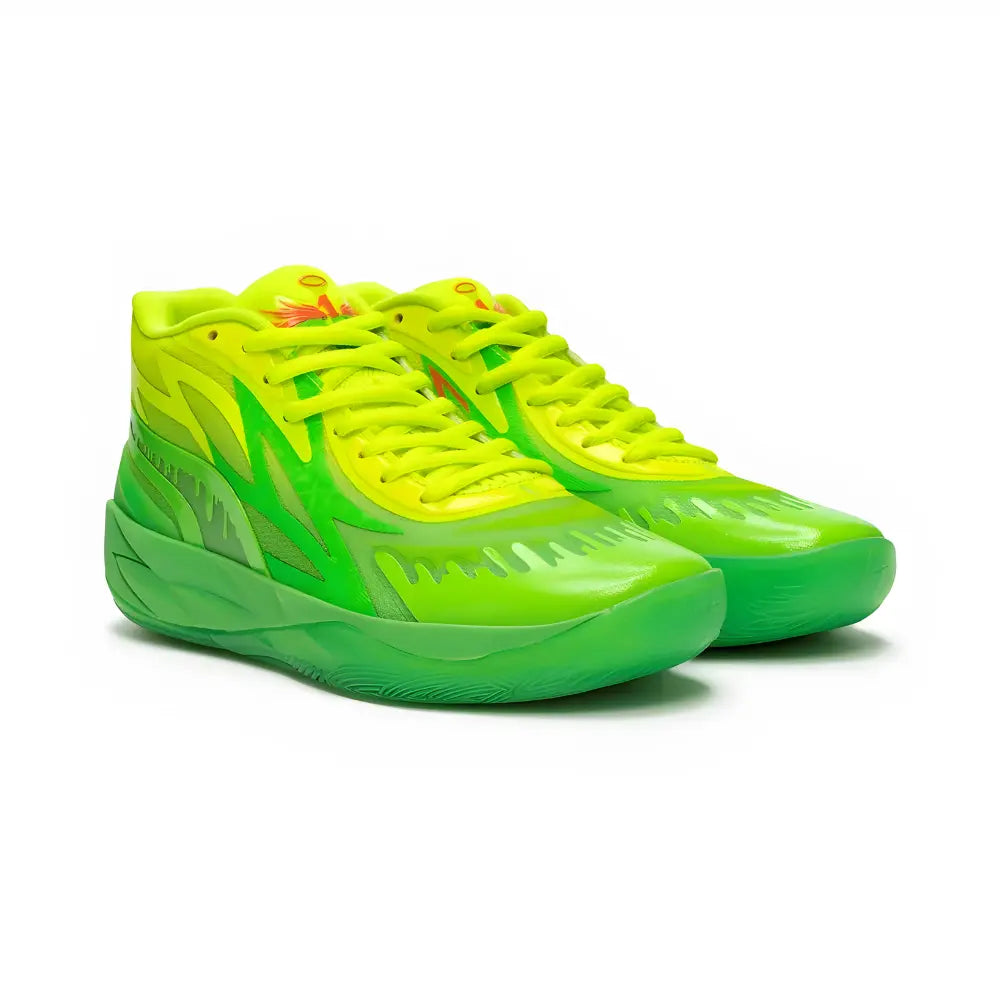 Puma Lamelo Ball Mb.02 Nickelodeon Slime in Fluro Green - Side Image