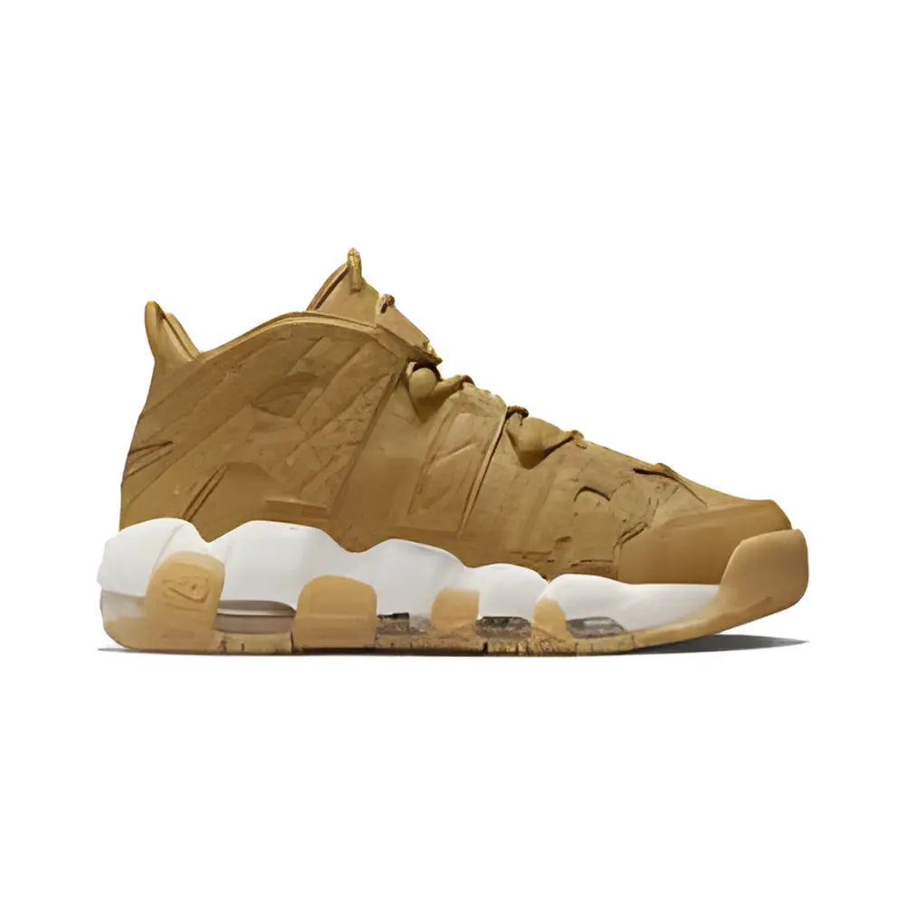 Nike Air More Uptempo Quilted Wheat Gum Light Brown - Side Image