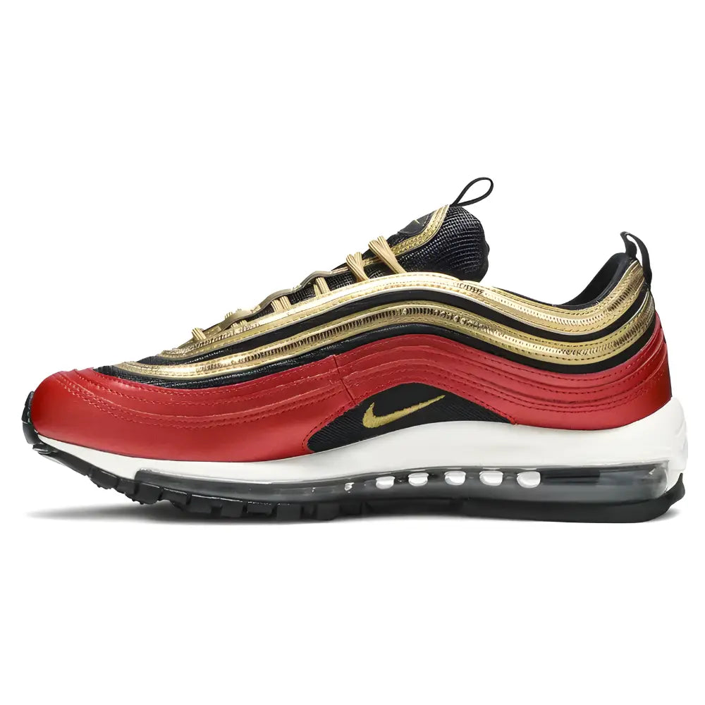 Nike Air Max 97 Red Gold Sequin Sneakers - Side Image