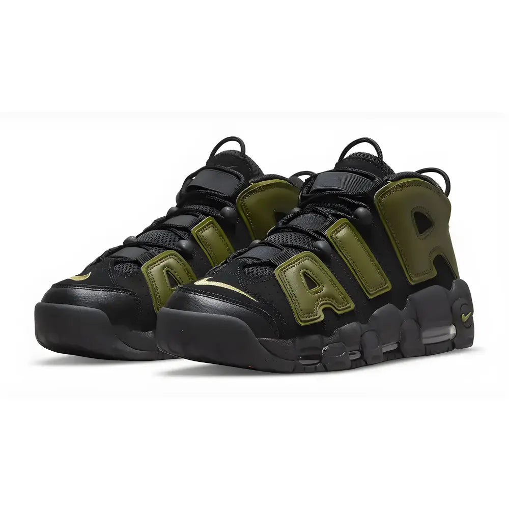 Nike Air More Uptempo sneakers Rough Green - Angled Side Image