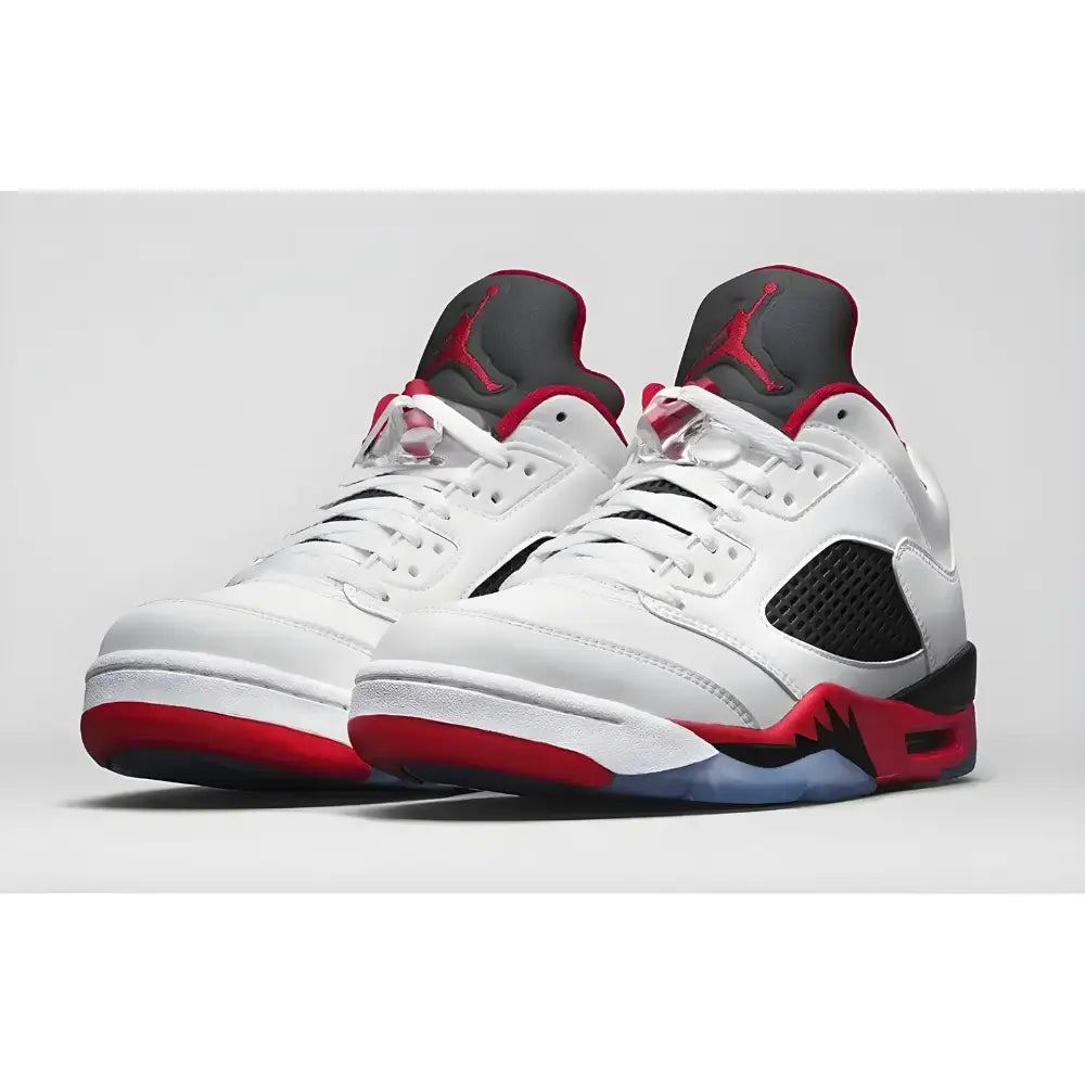 Jordan 5 Retro Low Fire Red Sneaker - Angled Side Image