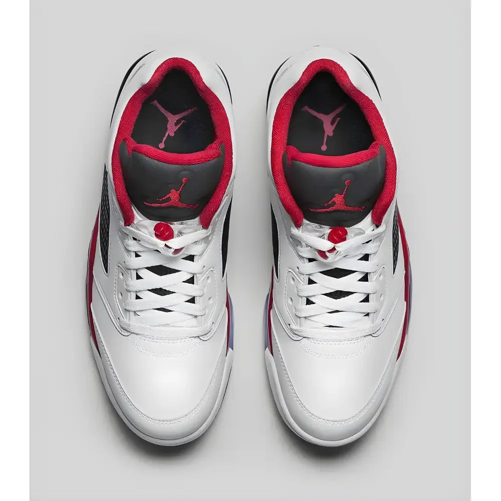 Jordan 5 Retro Low Fire Red Sneaker - Aerial View