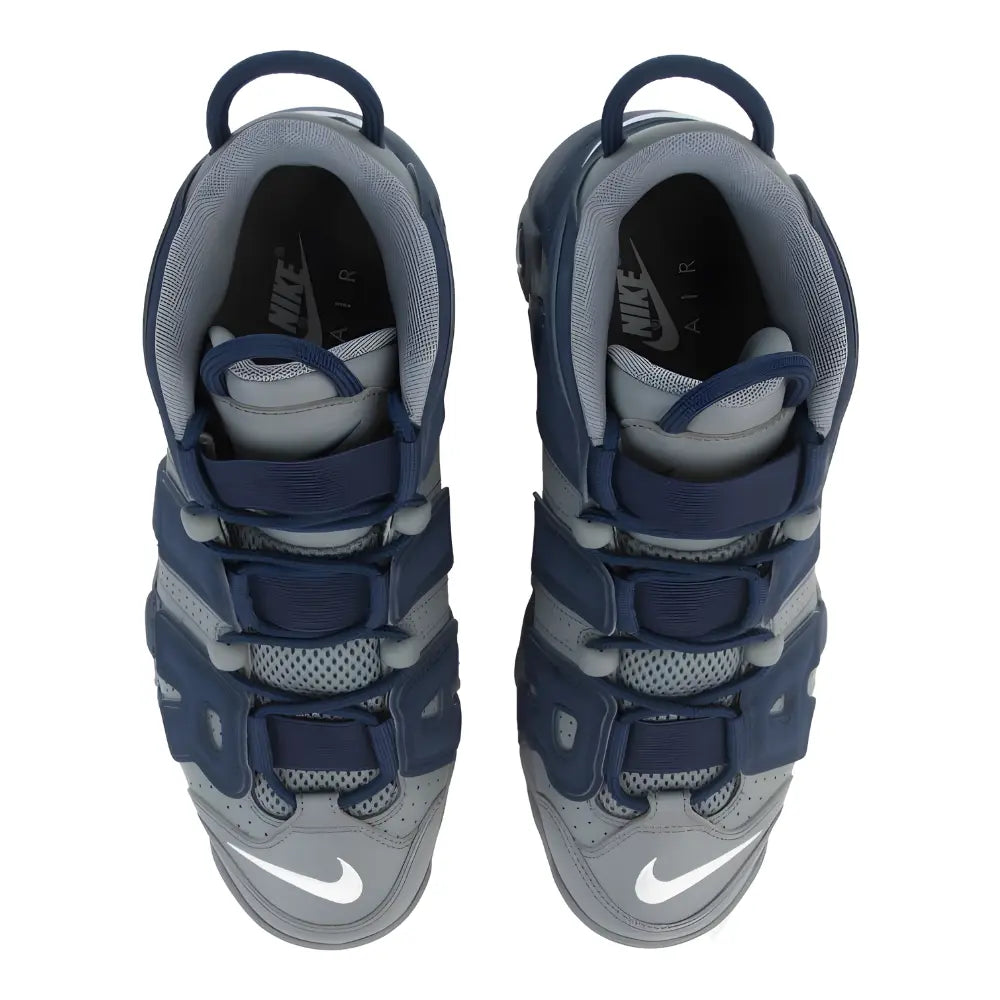 Nike Air More Uptempo Cool Grey Midnight Navy - Aerial Image