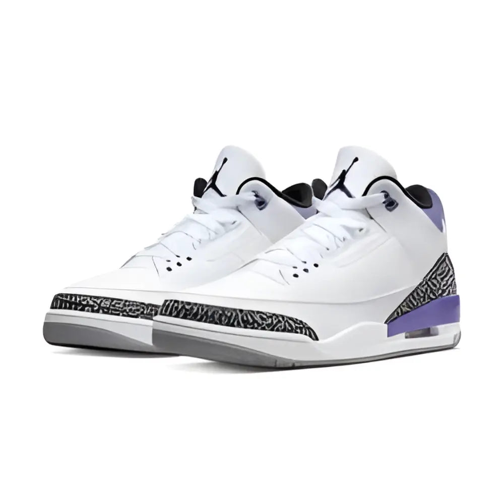 Nike Jordan 3 Retro Dark Iris - Front View Angled