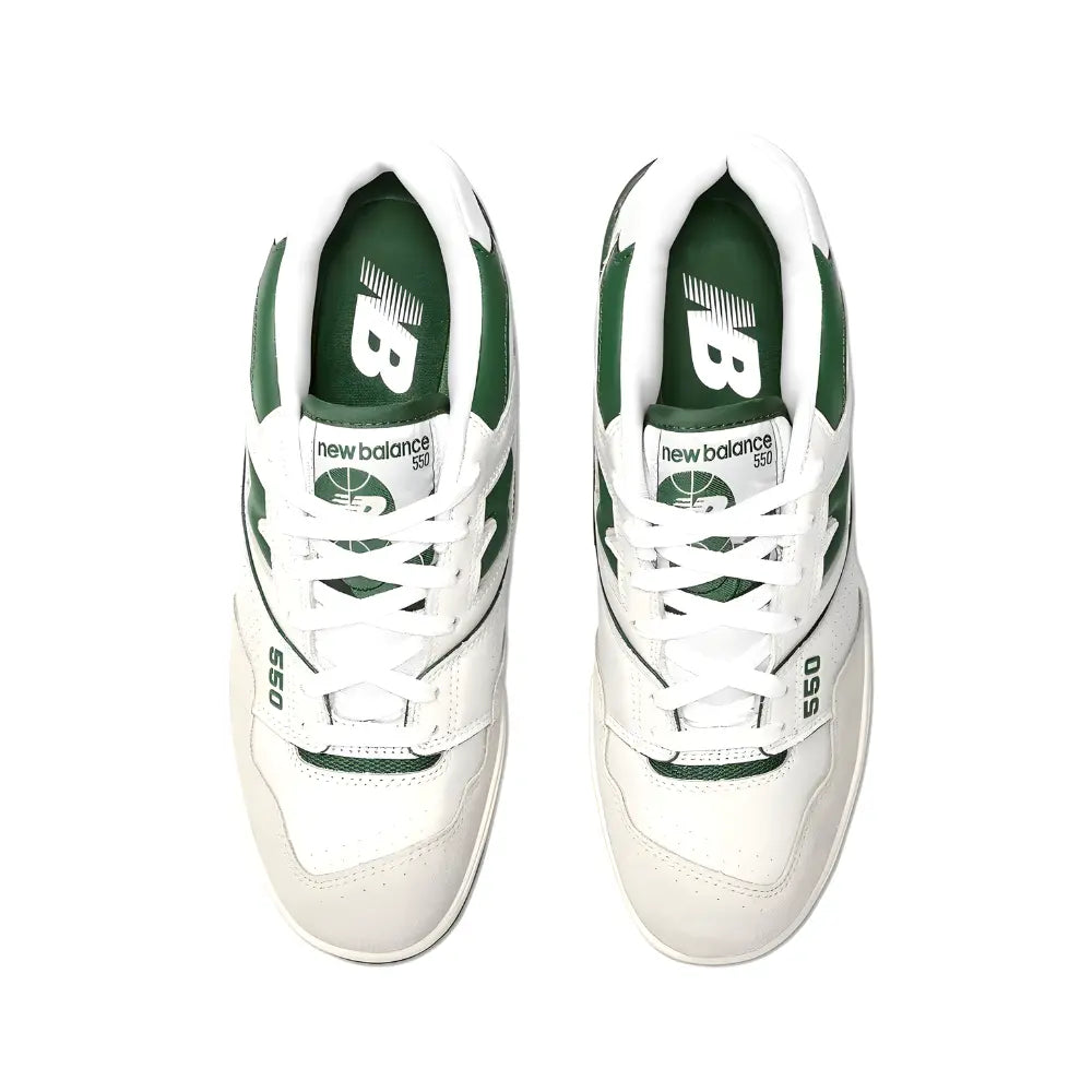 New Balance 550 White Green - Top View