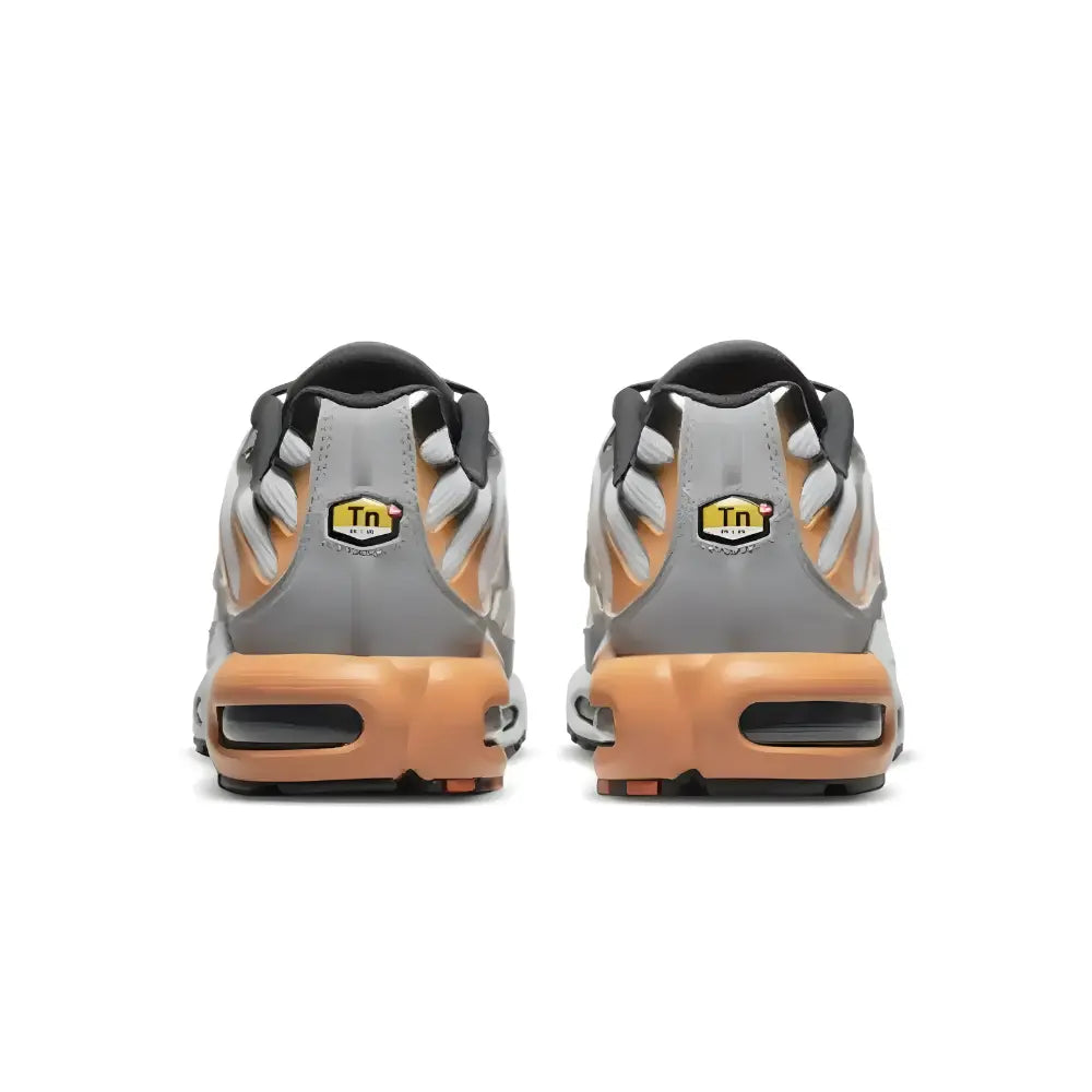 Nike Air Max Plus Grey Orange - Rear Image