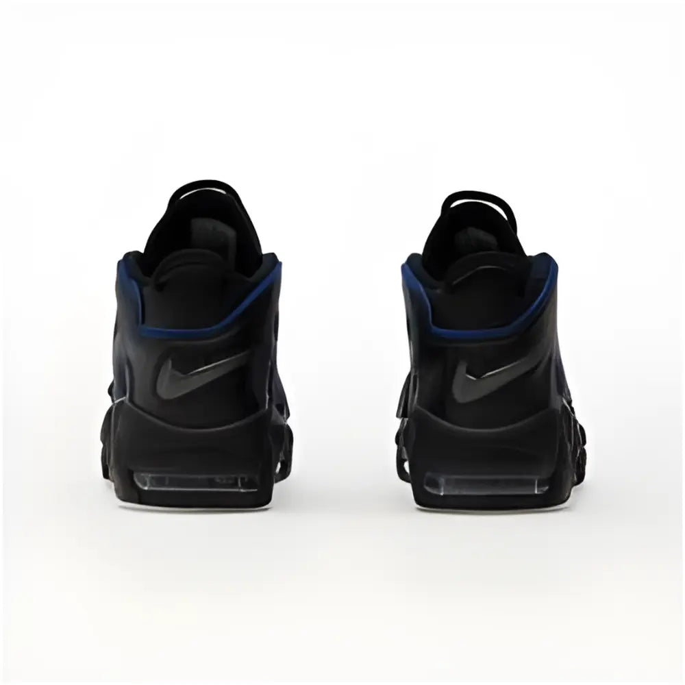 Nike Air More Uptempo 96 Black Game Royal Iron Grey - Rear Image