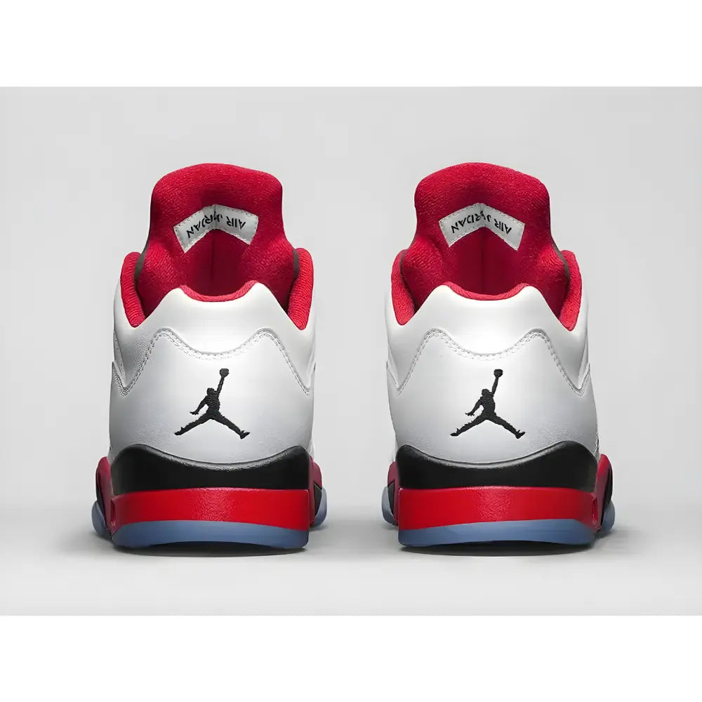 Jordan 5 Retro Low Fire Red Sneaker - Rear View