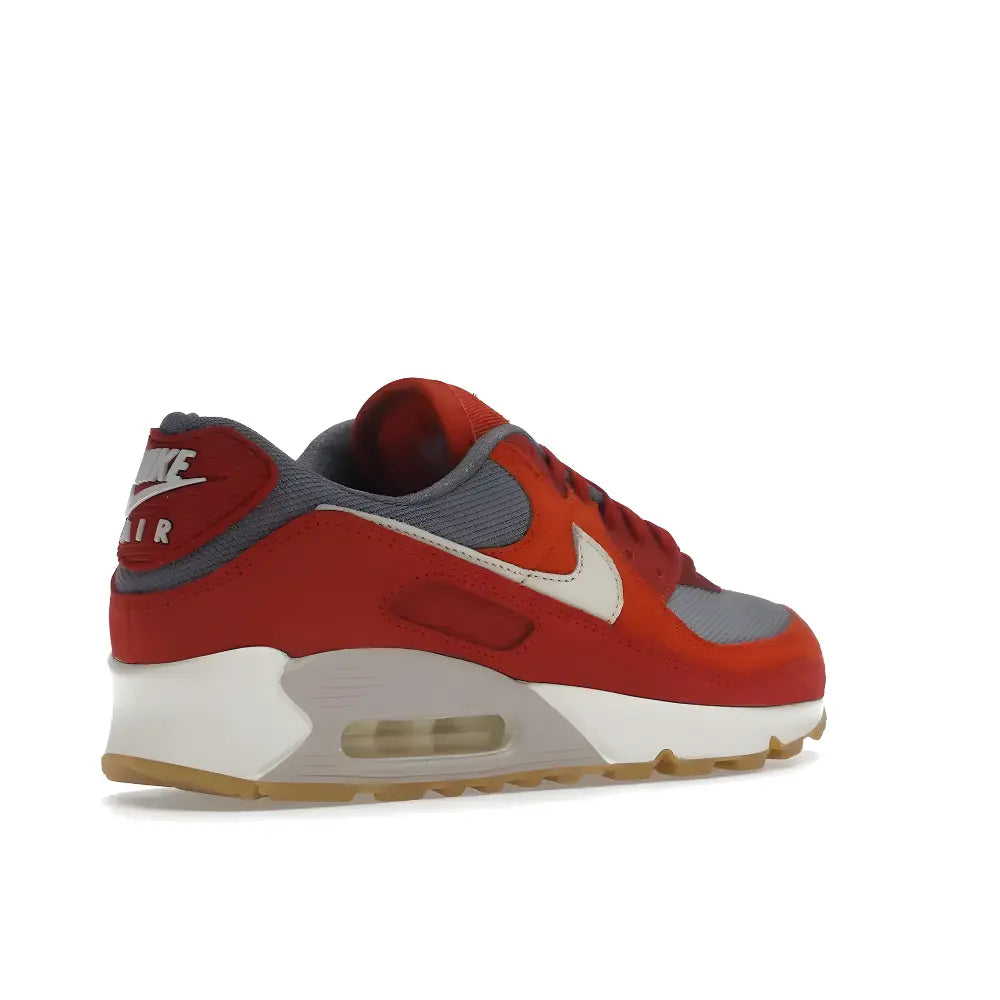 Nike Air Max 90 Premium Gym Red - Angled Side View