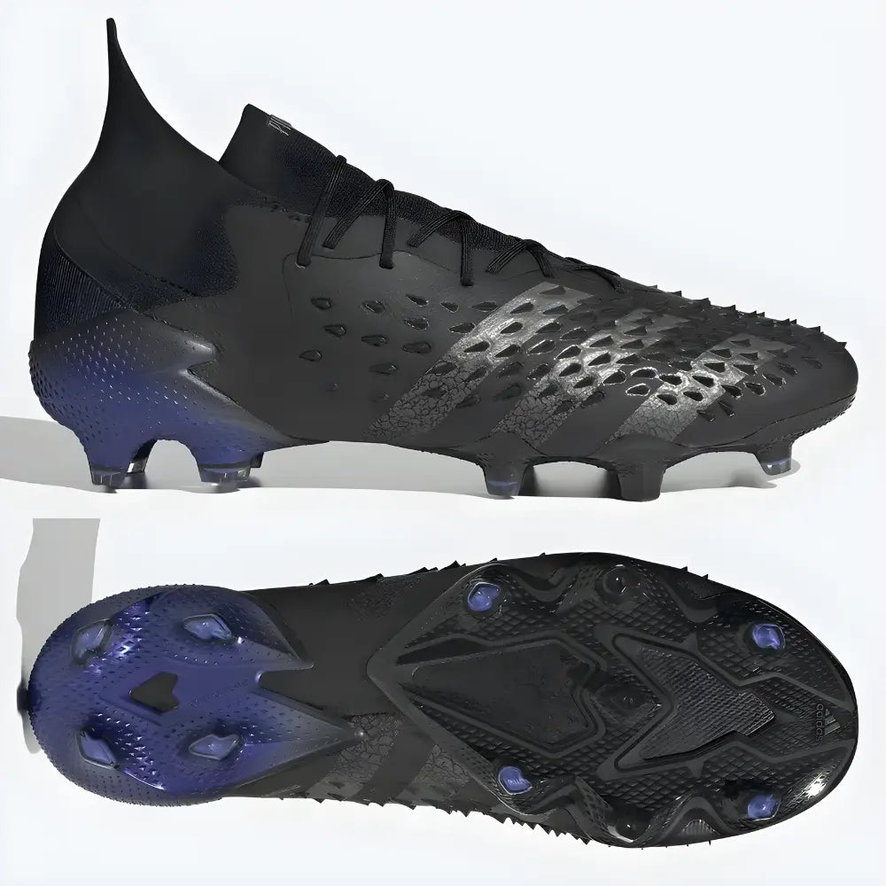 Adidas Predator Freak.1 Fg Core Black Sonic Ink Football boots - Sole and Side Image