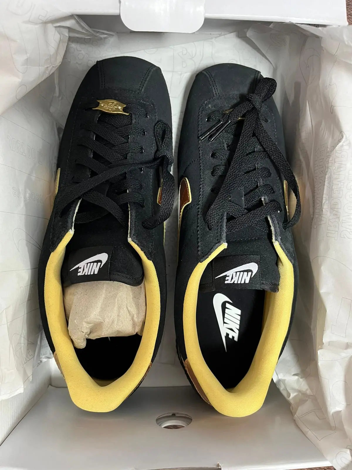 Nike Cortez By You Black And Gold NIKE