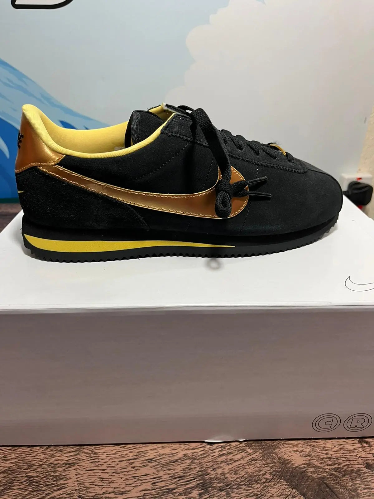 Nike Cortez By You Black And Gold NIKE